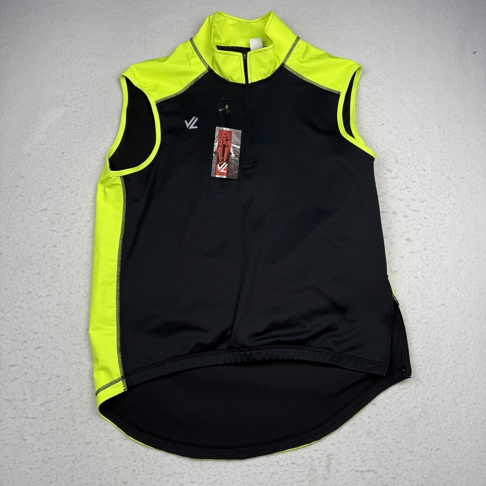 JL Racing Vest Mens Large Yellow Sequel Turtleshell Hi Viz 1/4 Zip Softshell
